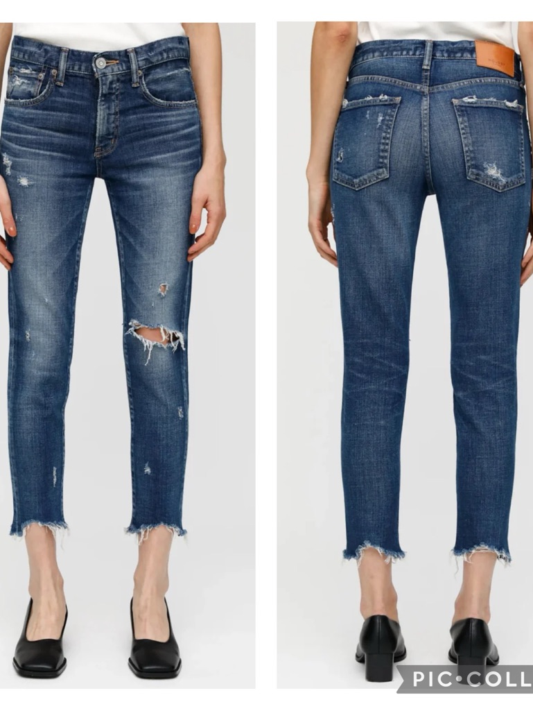 Euc Moussy Vintage Blue Distressed Glendale Skinny Jeans-